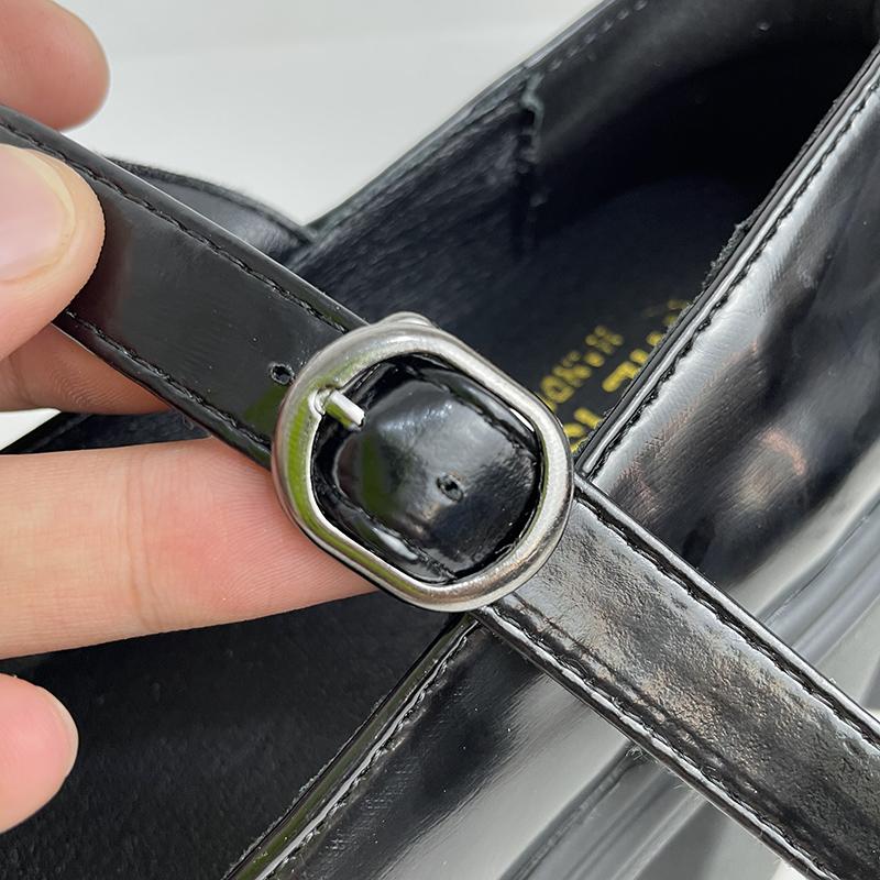 Platform High Heels Pumps Women 2025 Autumn Pu Leather Ankle Buckle Mary Jane Shoes Woman Thick Heeled White Lolita Shoes