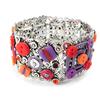 [H8354] - Designer Bracelet 'Babouchka' Red Purple
