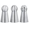 3pcs Dessert Decorators Stainless Steel Butter Cream Flower Cake Decorating Cake Icing Nozzles