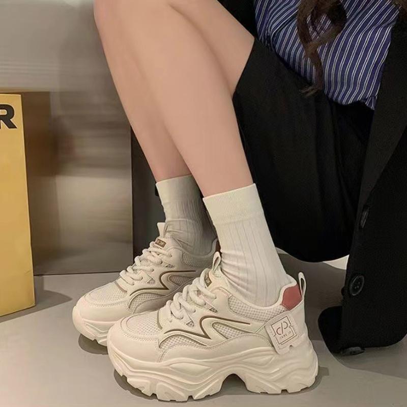 Fashion Trendy Dad Shoes for Women 2024 New Thick Sole Height Increasing Versatile Breathable Casual Sports Shoes Zapatillas De Deporte