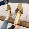 Baotou Half Slippers Women's Summer Wear 2025 New Summer Shoes Fashion Muller Cool Slippers Thick Heel Half Support Single Shoes