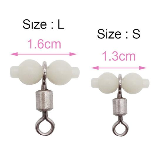 20Pcs Luminous Fishing Tackle Connectors 3-Way Rolling Swivels Accessories