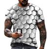 3D T Shirt For Men Fashion Hip Hop O-neck Short Sleeve Tops Abstract Harajuku Men's T-shirts Oversized Tees Shirt Man Clothing