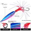 15CM/5.91G Luminous Squid Jig Hook Slow Shaking Glow-in-the-dark Squid Skirt Lure with Weight Sinker Deep Sea Trolling Fishing Bait Freshwater