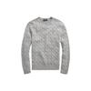 Polo SS22 Classic Cable Knit Solid Pullover Sweater Men Sweater Gray MNPOSWE16810058-D86