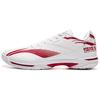 Li Ning Rubber Soft Comfortable Non-Slip Breathable Low-Top Badminton Shoes Unisex Shoes White Red AYZU021-1