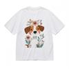 Men's Soft Breathable All Season Classic T-Shirt Whimsical Cat Floral Cotton Tee