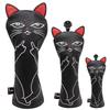 Golf Club Head Cover Golf Wood Cover Cool Cat Design Golf Head Cover Golf Wood Cover Aliennana Cute Cat Driver Cover (DR) Fairway Wood (FW), Utility
