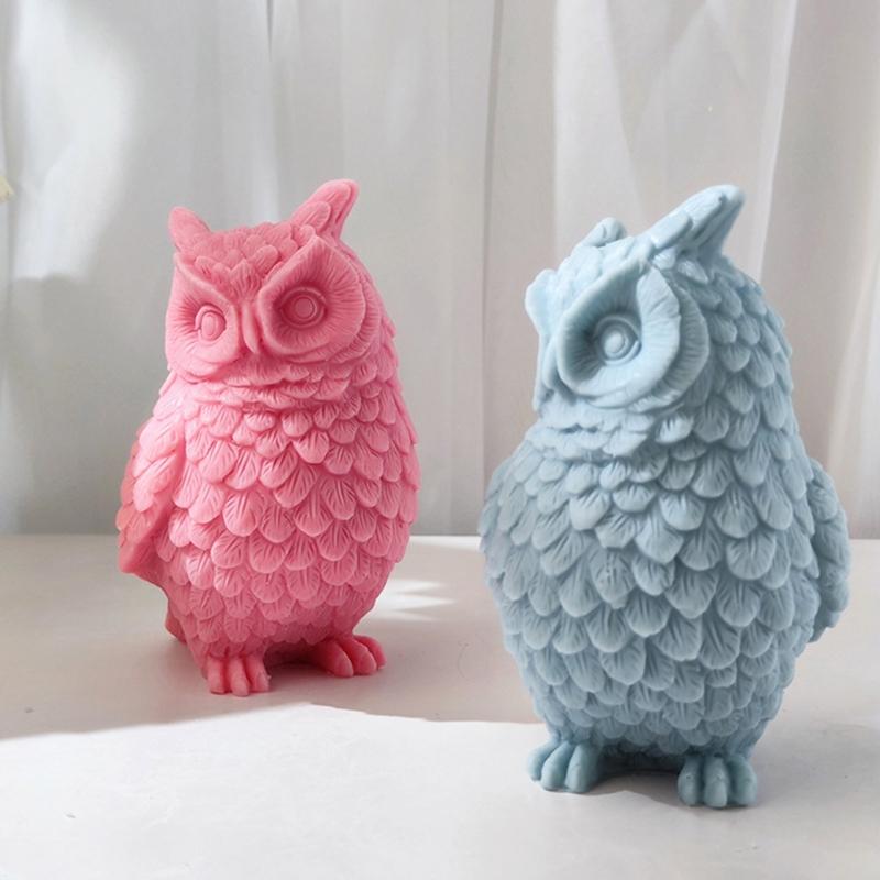 Standing Owl Silicone Molds Epoxy Resin Mold Candle Molds Table Ornament Making Tool for Making Craft Supplies