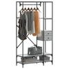 VidaXL Clothes Rack with Shelves Sonoma Grey Engineered Wood, Coat Rack, Clothes Rail, Garment Rack, 847862