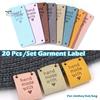 20Pcs/Set Hat Tag Practical Skin Friendly with 4 Holes Word Knitted Garment Clothes Labels