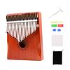 21-Key Portable Wooden Kalimba Thumb Piano Mbira with Carry Bag Tuning Hammer Cleaning Cloth Finger