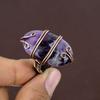 Sage Amethyst Handmade Copper Wire Wrap Jewelry Ring Size 6.5 t0T37