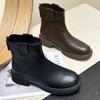 Cigarette Pipe Single Boots 2025 New Autumn and Winter Brown Cigarette Boots Retro Platform Chelsea Boots Versatile Martin Boots Short Boots