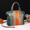 Portable Crossbody Retro Women's Bag Multicolor Crocodile Brahman