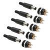5Pairs 12V 3A 5.5 X 2.1mm Plastic Male Plugs DC022 DC Power Socket Female Jack Screw Nut Panel Mount Connector 5.5*2.1MM