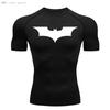 Compression Shirt Men Short Running T Shirt Gym Sports Top Quick Dry Breathable Black Fitness Sportswear Bodybuilding Clothing