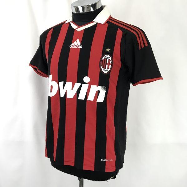 Adidas AC Milan 2008-2010 Serie A Soccer Uniform Men’s XS-S Black Red
