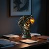 Gorgon Table Lamp Retro Greek Mythology Gorgon Statue Desk Lamp Night Light for Bedroom Living Room Entrance Decoration
