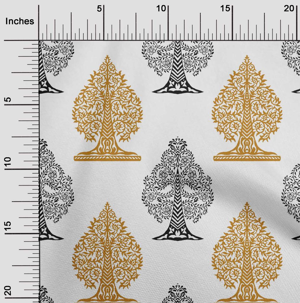 oneOone Cotton Flex Blush Pink Fabric Floral & Flying Swan Block Craft Projects Decor Fabric Printed By The Yard 40 Inch