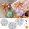 Glossy Silicone Resin Molds Ocean Keychain Mold DIY Pendant Ornaments Jewelry Epoxy Resin Crafting Mold