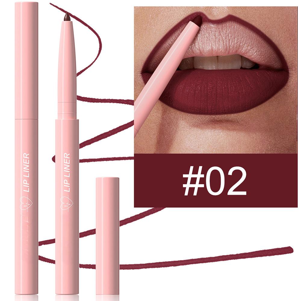 Nude Tapered Lip Liner Pencil Matte Creamy Plumping Lip Stain Waterproof Natural Nude Brown Slim Lips Liner Make Up Long-Lasting