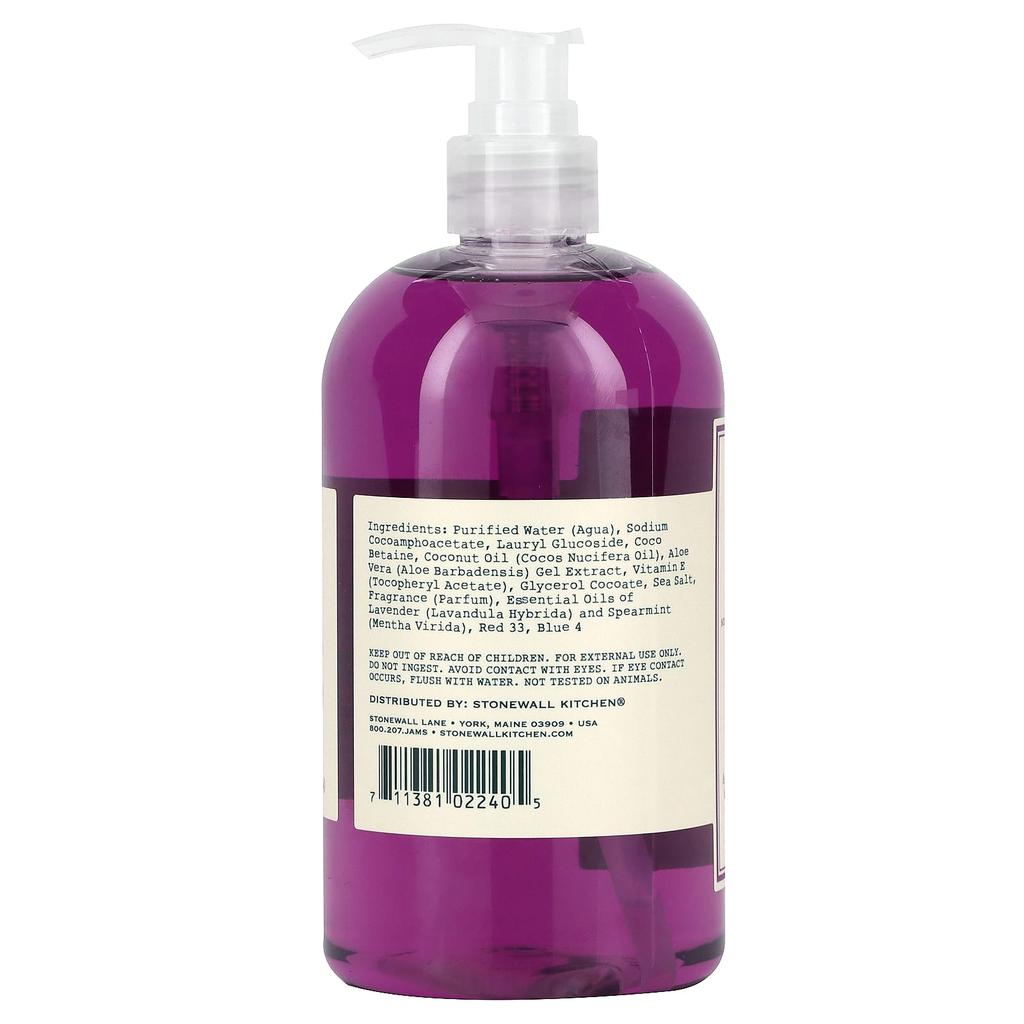 Stonewall Kitchen Hand Soap, Lavender Mint, 16.9 Fl Oz (500 Ml)
