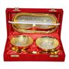 Metal Silver Gold Plated Round Bowl Set with Awesome Box Capsule 5 Pieces