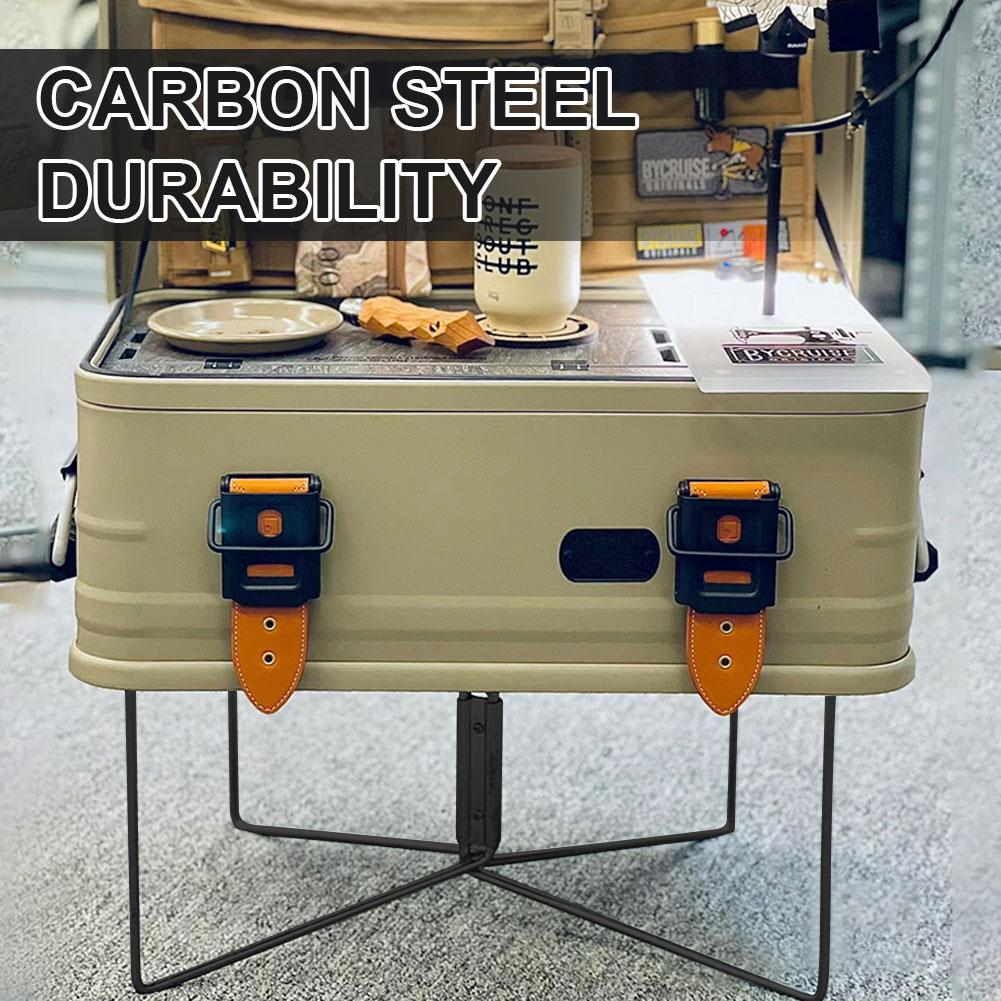 Cooler Box Stand Ice Box Holder Outdoor Camping Box Bracket Storage Stand Plastic Folding Box Support Shelf Camping Supply