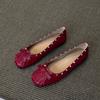 Fashion Woman Bowcropped Studded Ballet Slippers French Rivet Style Mary Jane Shoes For Summer Flats Women's Dancewear Loafers Mules