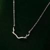 Banyan Tree S925 Silver Deer Antler Necklace with Diamond - Women's Fashion Clavicle Chain Holiday Gift