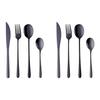 Bisda Cutlery Set for and Spoon Stylish Antibacterial Dinner Dinner Dinner and Set Made of Stainless Black 2, Knife, Fork, Set, Knife, Fork, Spoon,