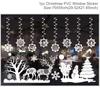 Cartoon Christmas Window Glass Stickers 2025 Christmas Decoration for Home Living Room Wall Decor 2025 Happy New Year Stickers