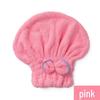 Coral Velvet Quick-Dry Bow Shower Cap for Women