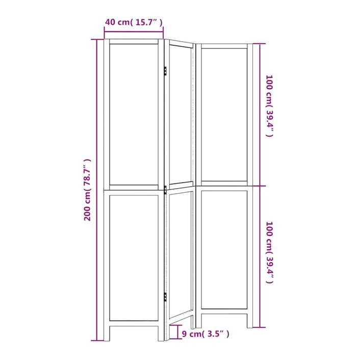 VidaXL Room Divider 3 Panels, Room Separator, Privacy Screen, Bedroom Living Room Screen, White Wood 358671