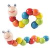Toys Colorful Wooden Worm Puzzles for Children Learning Education Teaching Baby Toys Finger Games Children Montessori Gifts Insect Toys