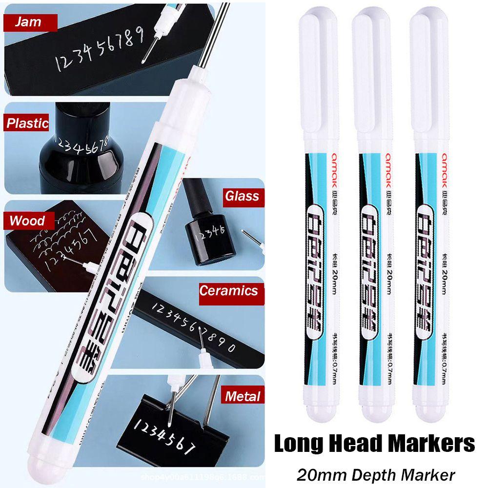 Bathroom Multifunction Depth Marker Pen Long Head Markers Hareware Processing Deep Hole Marker