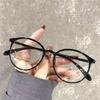 Large Frame Plain Super Light Glasses Frame Female Myopia Glasses Frame Male Literary Flat Glasses Retro Anti-Blue Glasses