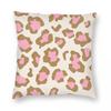Pink Leopard Texture Pattern Pillowcase Printed Polyester Cushion Cover Decorative Animal Spots Skin Pillow Case Cover X