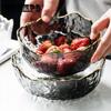 Phnom Penh Glass Salad Bowl Transparent Lunch Box Instant Noodle Bowl Creative Student Fruit Fishing Plate Household Set Tableware