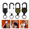 1Pc Backpack Tactical U-shaped Easy-pull Buckle Keychain Retractable Simple Black Outdoor Portable Steel Wire Four-color Spring Buckle