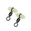 20pcs Luminous Fishing Swivel Connector Rolling Barrel 3 Way Fluorescent Beads Fishhook Lure Line Connector Tackle