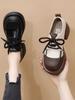 British Style Small Leather Shoes Women'S Black Shoes Loafers Versatile Platform Mary Jane Women'S Shoes