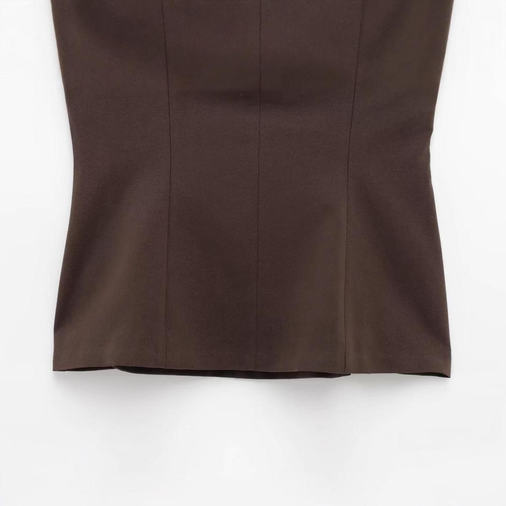 2025 Spring Women's European & American Strapless Slim-Fit Top