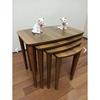 Walnut Color Telwe Series 4-Set Nesting Table Set