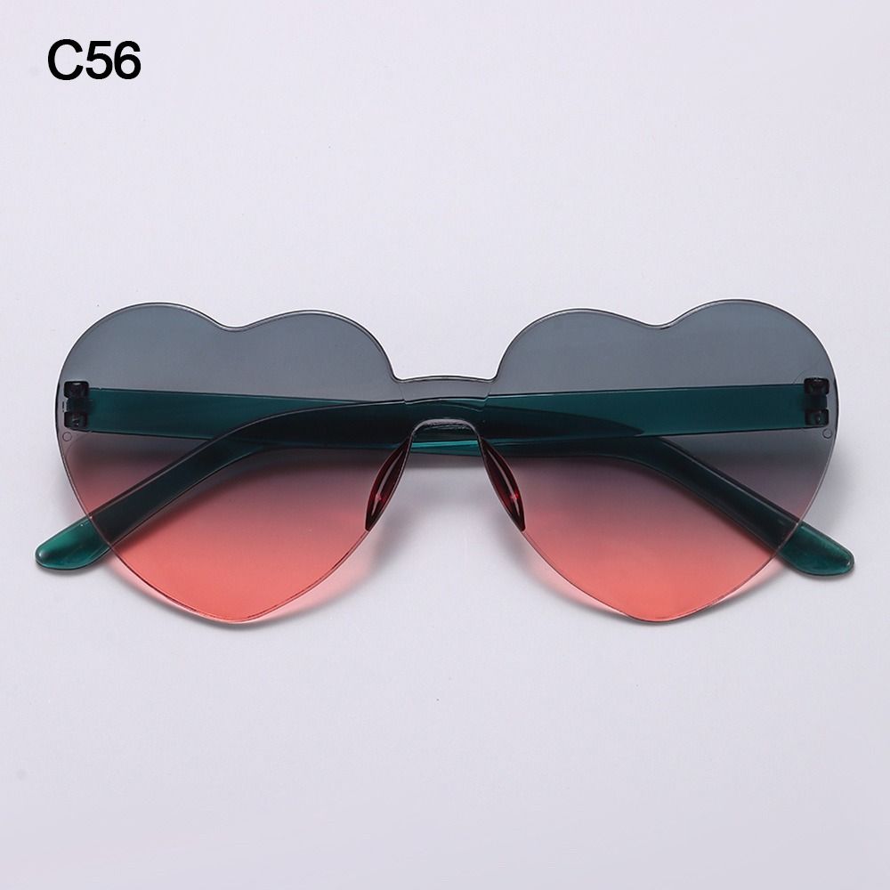 Adults Colorful Candy Color Party Sun Glasses Shades Heart Glasses Heart-shaped Sunglasses