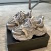 Women's Chunky Sneakers  Breathable Mesh Platform Sports Shoes Woman Fashion Lace Up Thick Sole Casual Shoes Mujer 2025