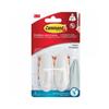 Crochets Adhésifs - 3M - Medium - Plastique - Blanc - Lot De 2 Crochets Et 4 Languettes