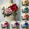 Embroidered Peony Flower Patches Sew On Sew Patches Fashion Trimmings Applique  Wedding Gown Dress