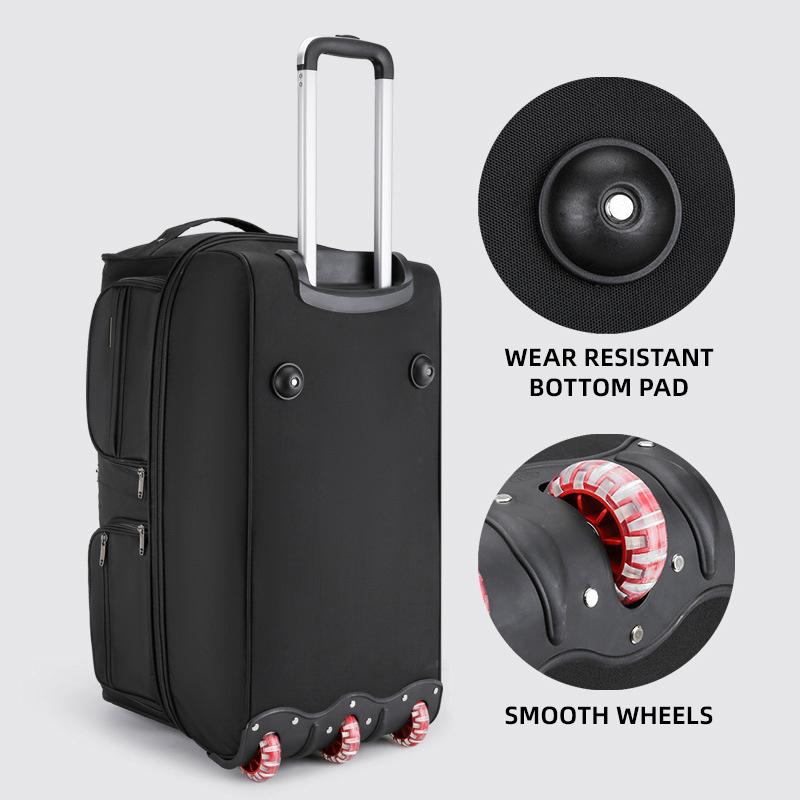 Increased Capacity Travel Bag Multi-function Folding and Expandable College Student Luggage Bag Long-distance Trolley Bag
